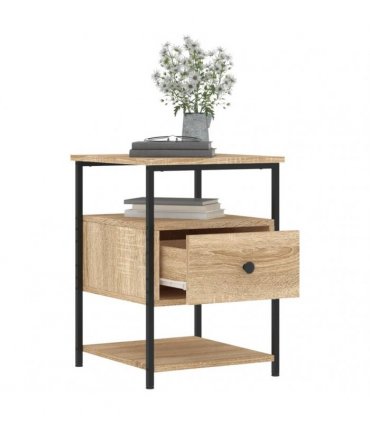 vidaXL Bedside Cabinet Sonoma Oak 40x42x56 cm Engineered Wood