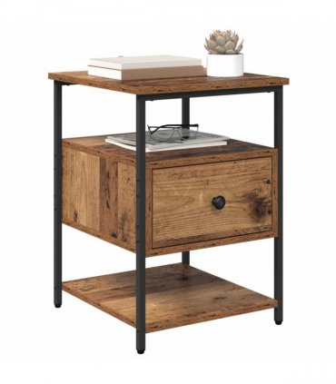 vidaXL Bedside Cabinet Old Wood 40 x 42 x 56 cm Engineered Wood