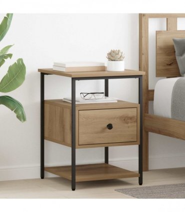 vidaXL Bedside Cabinet Artisan Oak 40 x 42 x 56 cm Engineered Wood
