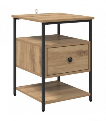 vidaXL Bedside Cabinet Artisan Oak 40 x 42 x 56 cm Engineered Wood