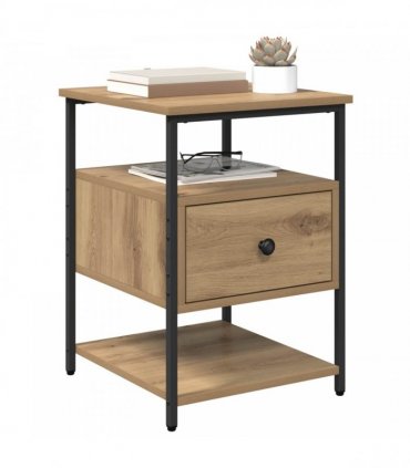 vidaXL Bedside Cabinet Artisan Oak 40 x 42 x 56 cm Engineered Wood