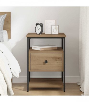 vidaXL Bedside Cabinet Artisan Oak 40 x 42 x 56 cm Engineered Wood