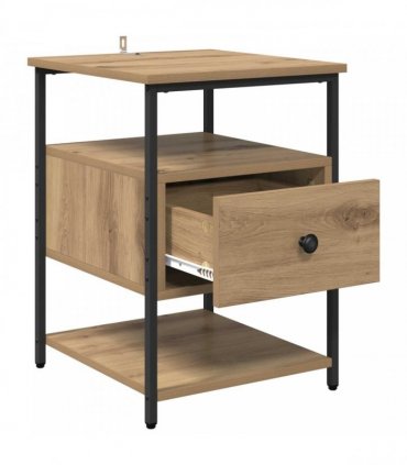 vidaXL Bedside Cabinet Artisan Oak 40 x 42 x 56 cm Engineered Wood