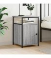 vidaXL Bedside Cabinet Grey Sonoma 40x42x60 cm Engineered Wood — V0672041908