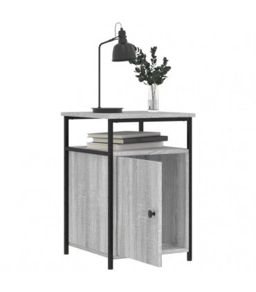 vidaXL Bedside Cabinet Grey Sonoma 40x42x60 cm Engineered Wood — V0672041908