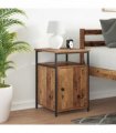 vidaXL Bedside Cabinet with Drawer 2 pcs Old wood Engineered Wood