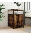 vidaXL Bedside Cabinet Smoked Oak 40x42x60 cm Engineered Wood — V0672041917