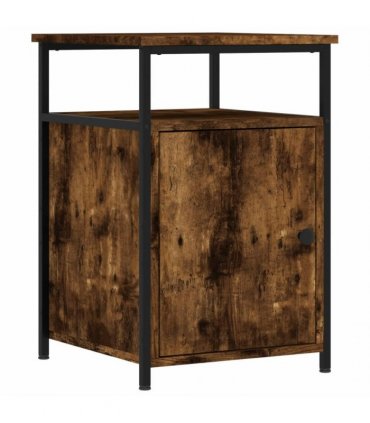 vidaXL Bedside Cabinet Smoked Oak 40x42x60 cm Engineered Wood — V0672041917