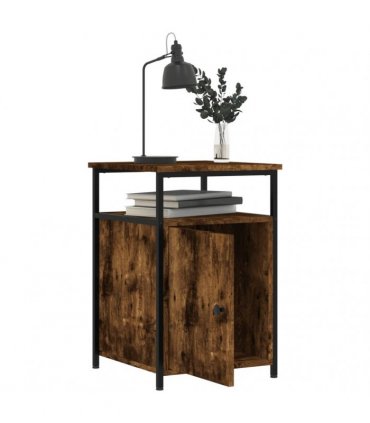 vidaXL Bedside Cabinet Smoked Oak 40x42x60 cm Engineered Wood — V0672041917