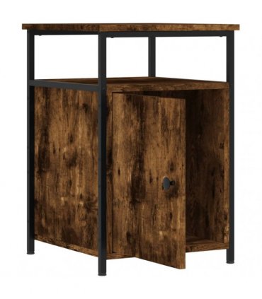 vidaXL Bedside Cabinet Smoked Oak 40x42x60 cm Engineered Wood — V0672041917