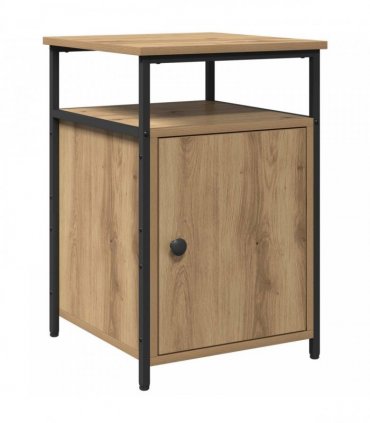 vidaXL Bedside Cabinet with Drawer Artisan oak Engineered Wood