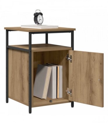 vidaXL Bedside Cabinet with Drawer Artisan oak Engineered Wood
