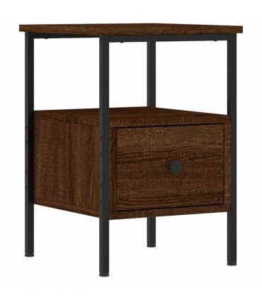 vidaXL Bedside Cabinets 2 pcs Brown Oak 34x36x50 cm Engineered Wood