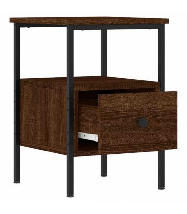vidaXL Bedside Cabinets 2 pcs Brown Oak 34x36x50 cm Engineered Wood