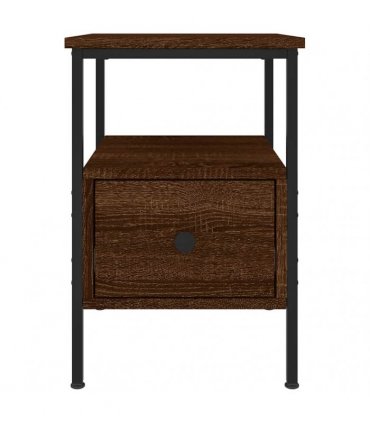 vidaXL Bedside Cabinets 2 pcs Brown Oak 34x36x50 cm Engineered Wood