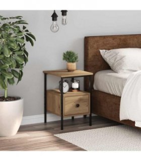 vidaXL Bedside Cabinet Artisan Oak 34x36x50 cm Engineered Wood