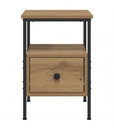 vidaXL Bedside Cabinet Artisan Oak 34x36x50 cm Engineered Wood