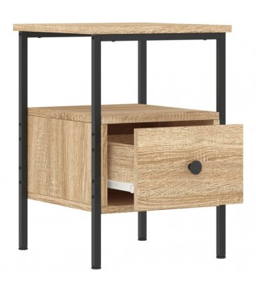 vidaXL Bedside Cabinet Sonoma Oak 34x36x50 cm Engineered Wood