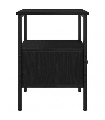 vidaXL Bedside Cabinet 2 pcs Black Oak 34 x 36 x 50 cm Engineered Wood
