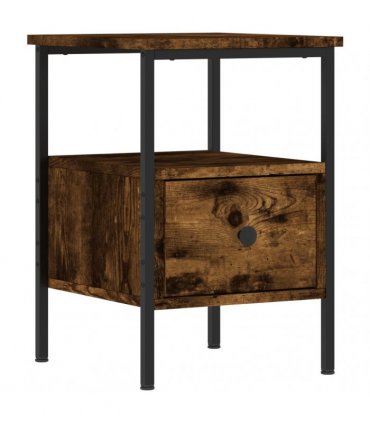 vidaXL Bedside Cabinets 2 pcs Smoked Oak 34x36x50 cm Engineered Wood
