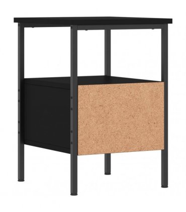 vidaXL Bedside Cabinet Black 34x36x50 cm Engineered Wood