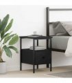 vidaXL Bedside Cabinet Black Oak 34 x 36 x 50 cm Engineered Wood