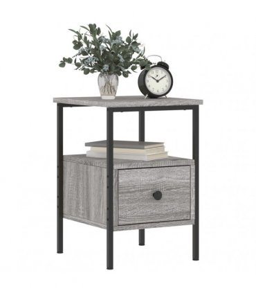 vidaXL Bedside Cabinet Grey Sonoma 34x36x50 cm Engineered Wood