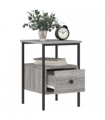 vidaXL Bedside Cabinet Grey Sonoma 34x36x50 cm Engineered Wood