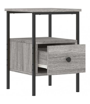 vidaXL Bedside Cabinet Grey Sonoma 34x36x50 cm Engineered Wood