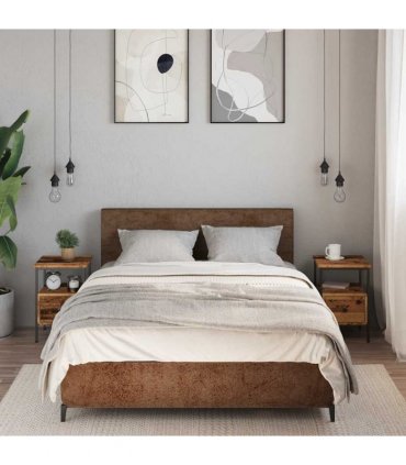vidaXL Bedside Cabinets 2 pcs Old Wood 34x36x50 cm Engineered Wood