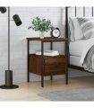 vidaXL Bedside Cabinet Brown Oak 34x36x50 cm Engineered Wood
