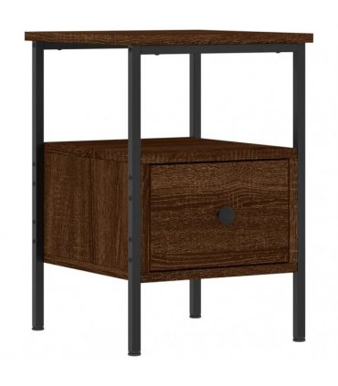 vidaXL Bedside Cabinet Brown Oak 34x36x50 cm Engineered Wood