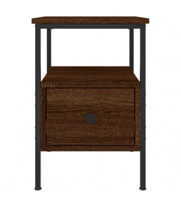 vidaXL Bedside Cabinet Brown Oak 34x36x50 cm Engineered Wood