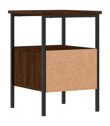 vidaXL Bedside Cabinet Brown Oak 34x36x50 cm Engineered Wood