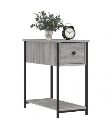 vidaXL Bedside Cabinet | Set of 2 | Grey Sonoma | Engineered wood, iron