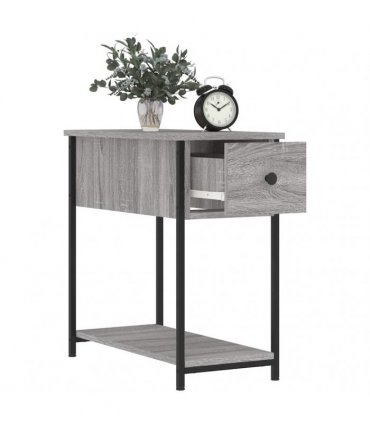 vidaXL Bedside Cabinet | Set of 2 | Grey Sonoma | Engineered wood, iron