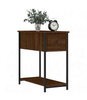 vidaXL Bedside Cabinet | Set of 2 | Brown Oak | Engineered wood, iron | Modern