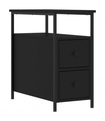 vidaXL Bedside Cabinets 2 pcs Black 30x60x60 cm Engineered Wood