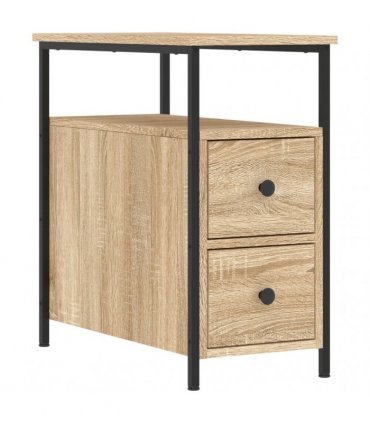 vidaXL Bedside Cabinet Sonoma Oak 30x60x60 cm Engineered Wood