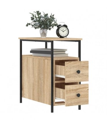 vidaXL Bedside Cabinet Sonoma Oak 30x60x60 cm Engineered Wood