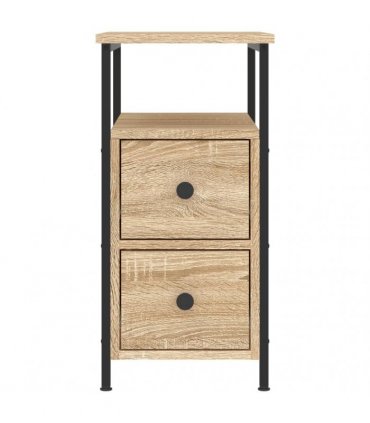 vidaXL Bedside Cabinet Sonoma Oak 30x60x60 cm Engineered Wood