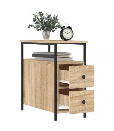 vidaXL Bedside Cabinets 2 pcs Sonoma Oak 30x60x60 cm Engineered Wood
