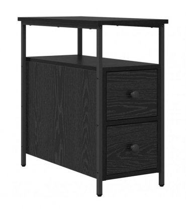 vidaXL Bedside Cabinet 2 pcs Black oak 30 x 60 x 60 cm Engineered wood