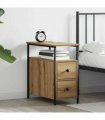 vidaXL Bedside Cabinet Artisan oak 30 x 60 x 60 cm Engineered wood