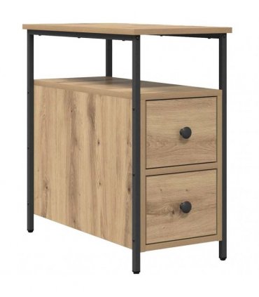 vidaXL Bedside Cabinet Artisan oak 30 x 60 x 60 cm Engineered wood