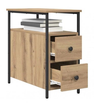 vidaXL Bedside Cabinet Artisan oak 30 x 60 x 60 cm Engineered wood