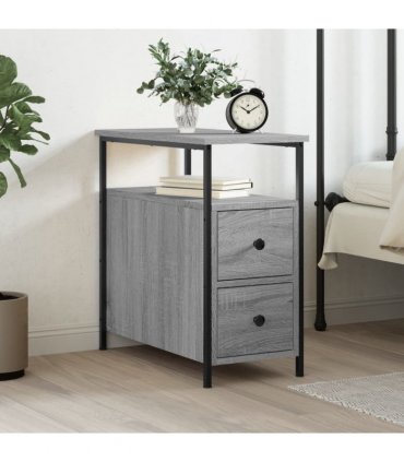 vidaXL Bedside Cabinet Grey Sonoma 30x60x60 cm Engineered Wood