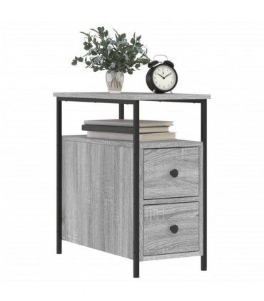 vidaXL Bedside Cabinet Grey Sonoma 30x60x60 cm Engineered Wood