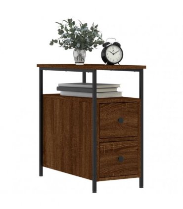 vidaXL Bedside Cabinets 2 pcs Brown Oak 30x60x60 cm Engineered Wood