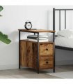 vidaXL Bedside Cabinet Old wood 30 x 60 x 60 cm Engineered wood